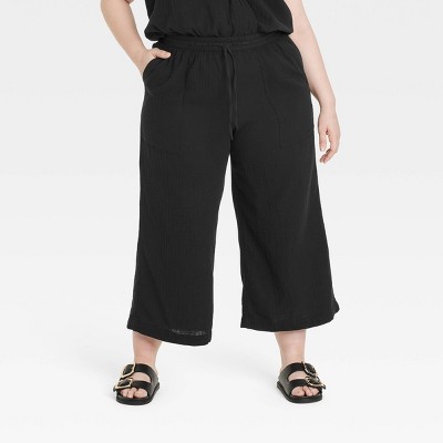 Women's High-rise Gauze Wide Leg Pull-on Pants - Universal