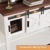 Entryway Table with Sliding Barn Doors,Farmhouse & Industrial Rustic Console Sofa Table, Adjustable & Open Shelf, Storage for Kitchen Living Room - 4 of 4