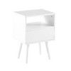 NicBex Rattan Woven Side Table with Drawer, Storage End Table Living Room with Solid Wood Legs, 15.75" Small Table Sofa Table, Bedroom Nightstand - 4 of 4