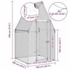 vidaXL Chicken Cage Walk in Hen Coop - Galvanized Steel Poultry Enclosure for Chickens/Ducks/Rabbits - 39.4"x39.4"x74.8", Silver - 3 of 4
