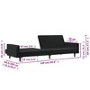 vidaXL 2-Seater Sofa Bed Accent Upholstered Loveseat Sleeper Couch Velvet - 4 of 4