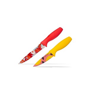 Dura Culina® 2 Piece Printed Kitchen Knife Set with Blade Guards - 1 of 4