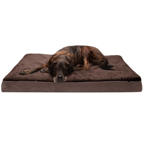 Furhaven Terry & Suede Deluxe Cooling Gel Top Dog Bed - Jumbo Plus ...