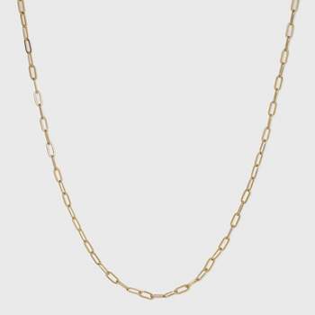 14K Gold Plated 16" Paperlink Chain Necklace - A New Day™