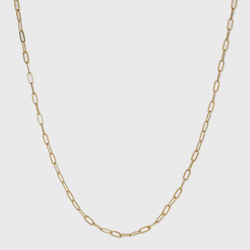 14K Gold Plated 16&#34; Paperlink Chain Necklace - A New Day&#8482;, 1 of 11