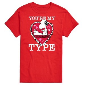 Men's - Peanuts - You're My Type Short Sleeve Graphic T-Shirt - 1 of 4