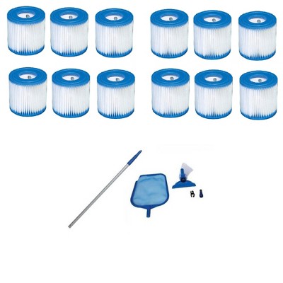 Intex Type H Filter Replacement Cartridges (12) & Intex Cleaning Maintenance Kit