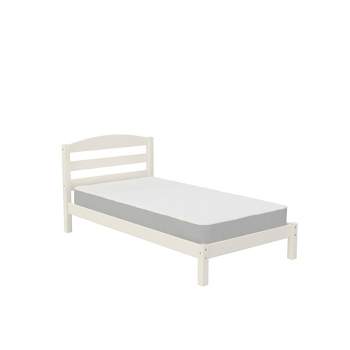 Twin Braylon Bed Frame with Signature Sleep Tranquility 6" Innerspring Mattress White - Dorel Home Products