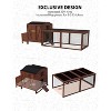 Outdoor Wooden Chicken Coop, Extra Large Hen House for 3-5 Chickens, Poultry Cage with Waterproof Roof, Run, Pull Out Trays and Ramp, Red Train - 2 of 4