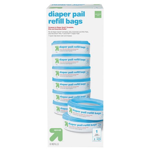 Diaper Pail Refill Bags - 8pk - up & up™ - image 1 of 4