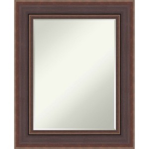 Amanti Art Moab Brown Bronze Petite Bevel Bathroom Wall Mirror 31.5 x 25.5 in. - 1 of 4