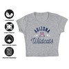 Women's University of Arizona Wildcats Cap Sleeve Baby Rib Crop Top Athletic Heather - 4 of 4