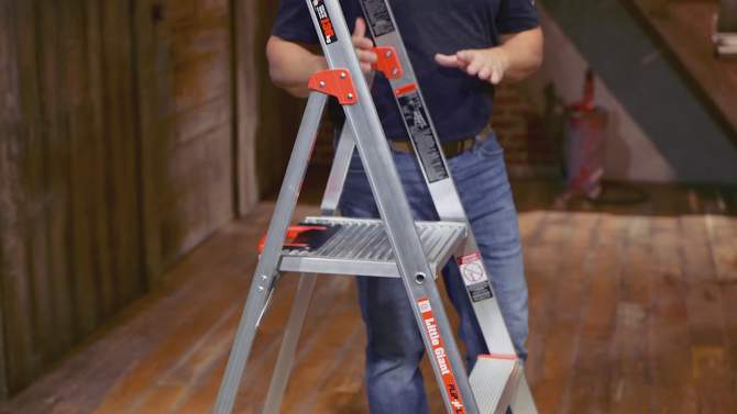 Little Giant Ladder Systems 6&#39; ANSI Type IA 300 lb Aluminum Stepladder Gray, 2 of 10, play video