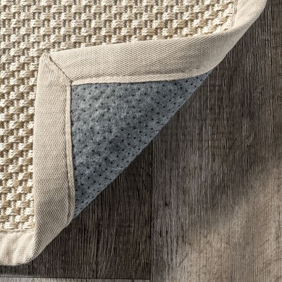 Handmade Natural Wool and Cotton Rectangular Area Rug