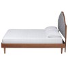 Baxton Studio Queen Ardelle Fabric and Wood Platform Bed Gray/Walnut Brown - 3 of 4