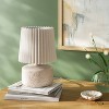 Mini Faux Wood Table Lamp with Pleated Shade - Room Essentials™ - 3 of 4