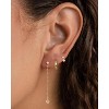 Pearl Earrings: 14k Gold-plated Cubic Zirconia Accented Pearl Drop Dangle Wedding Engagement Earrings For Women Bridal Bridesmaid - 2 of 4