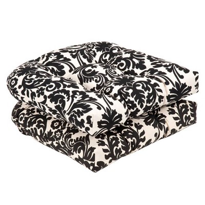 Chair cushions black and white sale