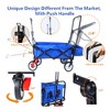 SKRAN Garden Cart Folding Wagon with Adjustable Handle & 360°Universal Wheels for Garden Camping Shopping Beach - 2 of 4