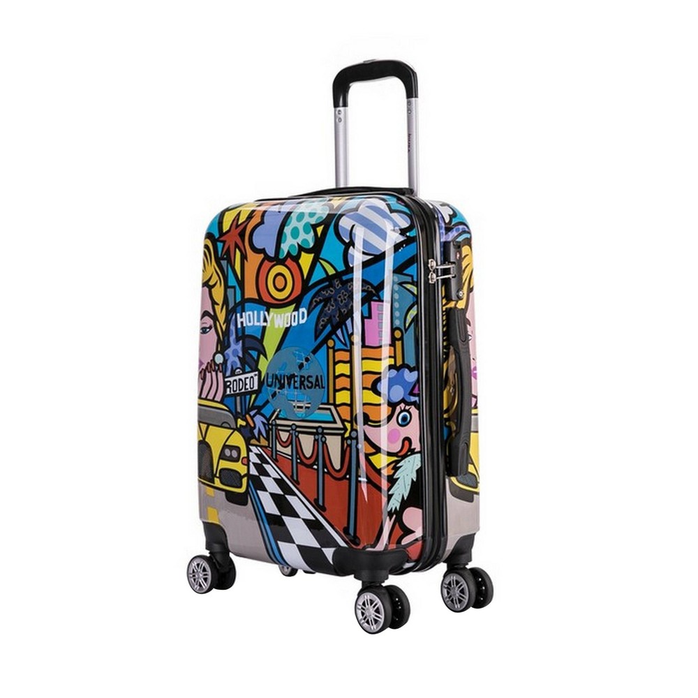 Photos - Luggage InUSA Lightweight Hardside Carry On Spinner Suitcase - Hollywood 
