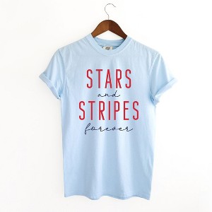 Simply Sage Market Women's Stars and Stripes Forever Short Sleeve Garment Dyed Tee - 1 of 4