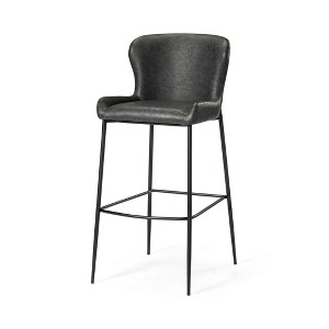 Maven Lane Naomi High Back Vegan Leather Bar Height Bar Stool - 1 of 4