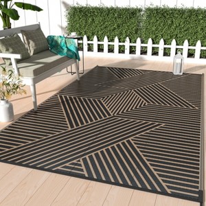 Abynow Geometric Waterproof Outdoor Area Rug - 1 of 4