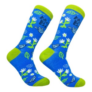 Crazy Dog T-Shirts Women's Mama Bird Socks Funny Cute Bluebird Mothers Day Footwear for Mom - 1 of 4
