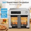 French Door Air Fryer Toaster Oven Combo, 24 QT Airfryer 10-in-1 Combo, 30% Faster and 90% Less Oil, 7 Accessories Included, Stainless Steel Finish - 3 of 4