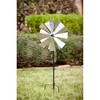 Southern Patio 36 in. H Windmill Dual Kinetic Wind Spinner in Silver - Southern Patio - 3 of 4