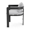 Christopher Knight Home Jonas Outdoor Modern Aluminum Dining Chairs with Cushion (Set of 2) - 4 of 4