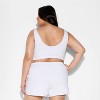 Women's French Terry Slim Fit Deep V-Neck Tank Top - Wild Fable™ - 3 of 4