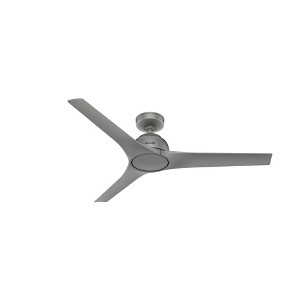 Hunter 52" Gallegos Ceiling Fan Matte Silver Finish - Modern Design for Indoor & Outdoor Spaces, WhisperQuiet Motor, Wet Rated - 1 of 1
