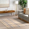 Nuloom Noelani Plaid 5x8 Indoor Area Rug for Living Room Bedroom Dining Room Kitchen, Orange And Grey/Ivory - 2 of 4