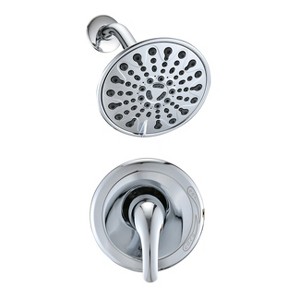 PROOX Single-Handle 6-Spray Shower Faucet with 6 Inch High Pressure Rain Shower Head in Chrome (Valve Included) - 1 of 4
