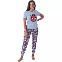 Opiaat lava Praten tegen Marvel Womens' Spider-man Comic Book 2 Piece Jogger Pajama Set Grey : Target