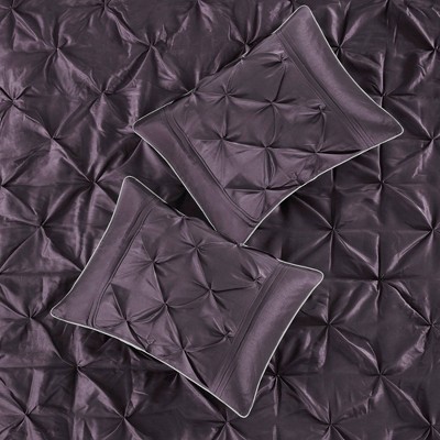 Plum King 7-Piece Tufted Comforter Set with Decorative Pillows