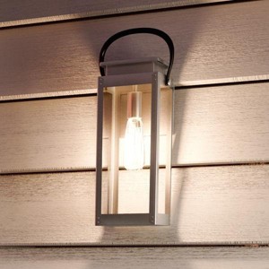 Urban Ambiance Luxury Modern Farmhouse Outdoor Wall Light,  15-7/8"H x 6-1/2"W,  Stainless Steel Finish, UHP1130 - 1 of 4