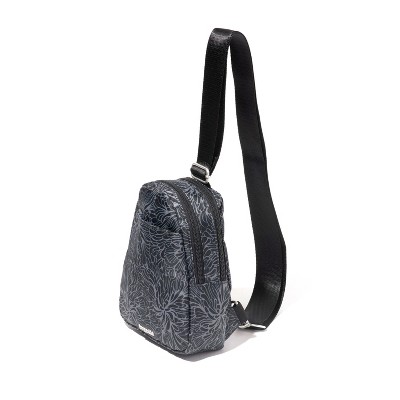 Baggallini Double Zip Mini Sling Bag - Midnight Blossom — фото 2
