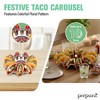 Prepara Taco Kit, Red - Taco Carousel, Spoons, Spacious Party Bowl, Durable Melamine & Dishwasher Safe, Organized Food Serving Set with Compartments - 3 of 4