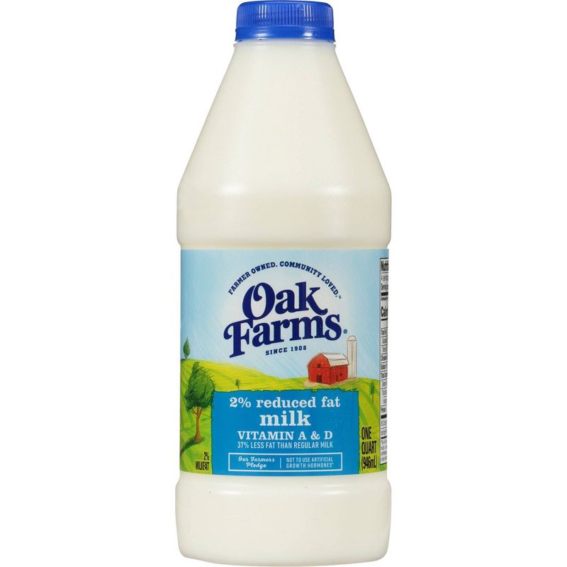 Oak Farms 2% Reduced Fat Milk - 1qt, 1 of 9