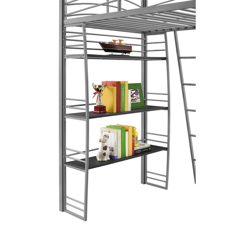 andy Metal Loft Bed with Integrated Desk and Shelves - Room & Joy, 5 of 10