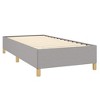 vidaXL Twin XL Bed Frame, Fabric Upholstered Platform Bed Frame, Light Gray, No Mattress - 4 of 4