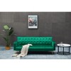 Vynxaria Velvet Sofa Bed - Stylish & Compact with Golden Metal Legs for Small Spaces - 2 of 4