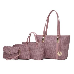 MKF Collection Marimar  M Signature Vegan Leather Women’s Tote – 4 Pcs set Handbag by Mia K - 1 of 4