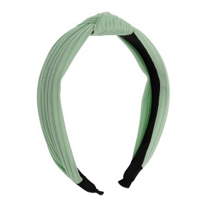 Unique Bargains Textured Cotton Knot Headband Soft Hairband for Women 1.3 Inch Wide 1Pcs - 1 of 4