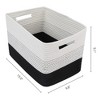 REGALWOVEN Cotton Rope Handcrafted Breathable Odorless Open Storage Bins 15 x 9.8 x 9.1 Inch 1 Pc - 3 of 4