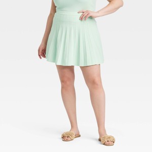Women's Pleated Mini Sweater Skirt - A New Day™ - 1 of 3