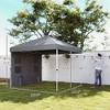 10' x 10' Pop Up Canopy Tent w/ Sidewall, UPF50+ Height Adjustable Instant Sun Shelter w/ Storage Pockets - 3 of 4