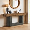 Resenkos Brown Wooden Console Table, Stylish Entryway Display, Perfect Sofa Side Table, Living Room Home Decor, Durable Furniture Piece, - 3 of 4